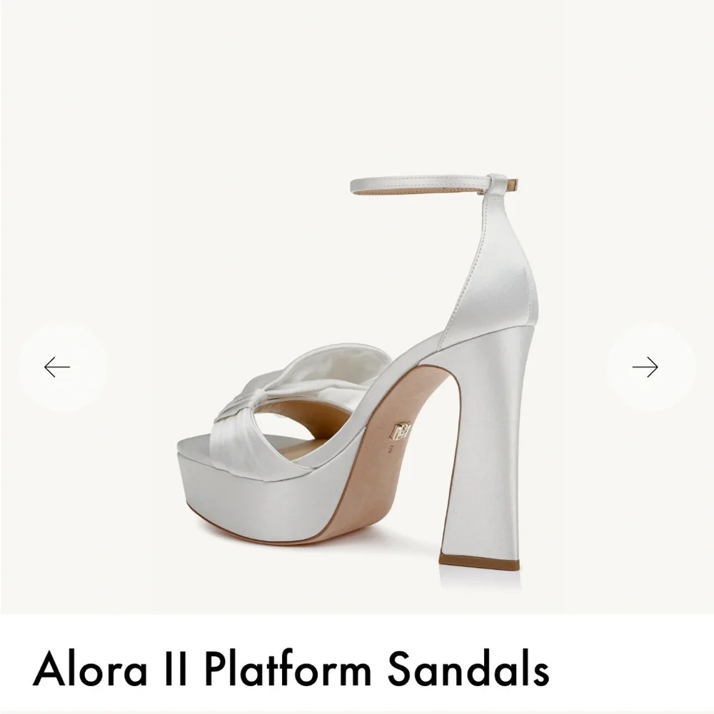 Badgley Mischka Alora II Platform Heels - White - Picture 6 of 8